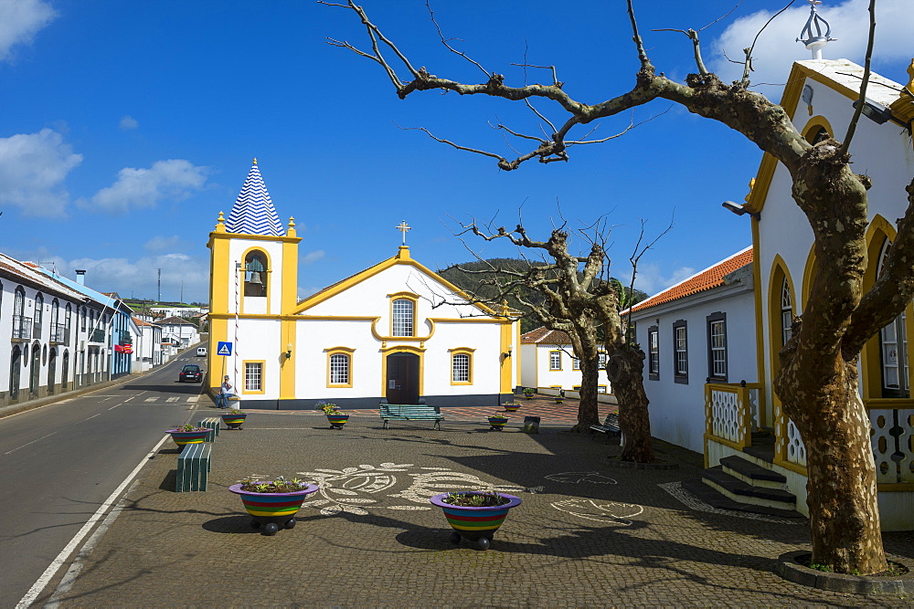 Church in Santa Barbara, Island of Terceira, Azores, Portugal, Atlantic, Europe