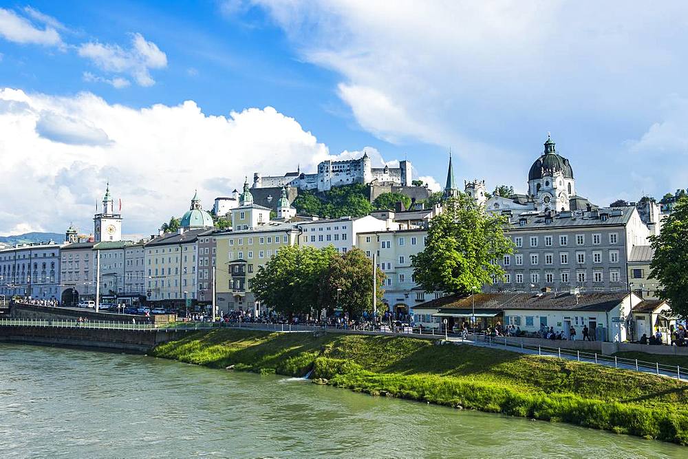 View over the old town of Salzburg, Austria, Europe