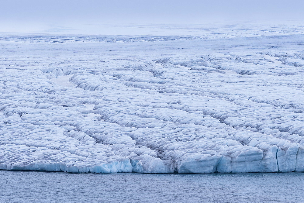 Very huge glacier on McClintok (MacKlintok) Island, Franz Josef Land archipelago, Arkhangelsk Oblast, Arctic, Russia, Europe