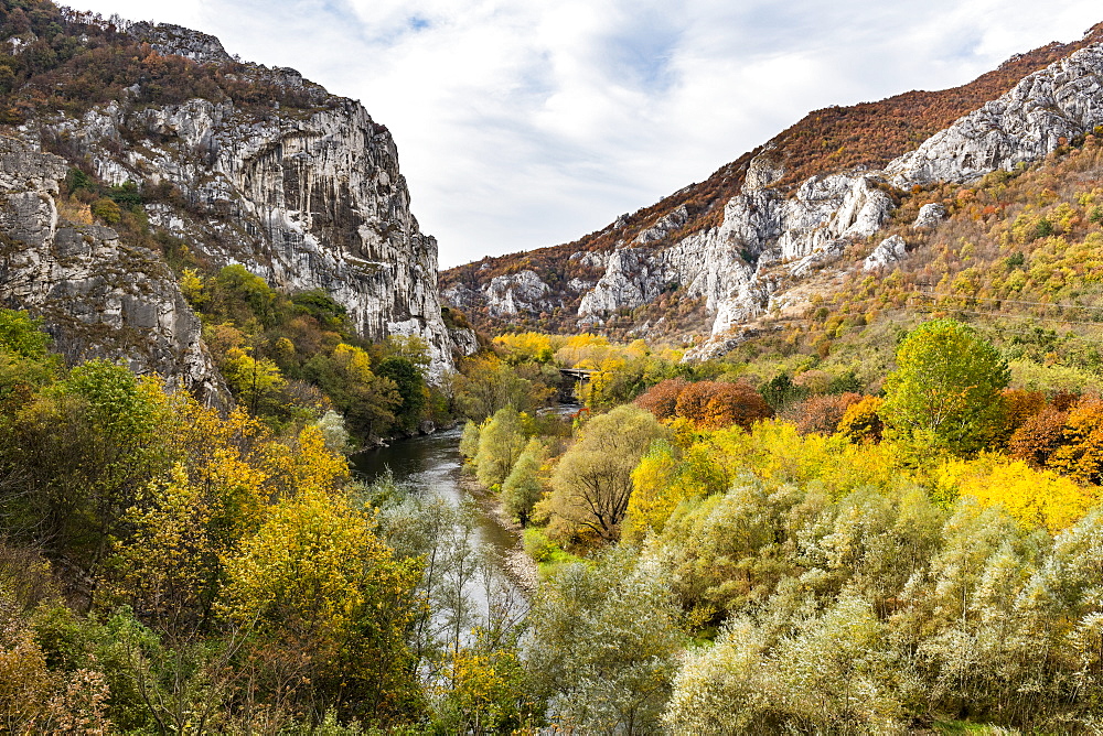 Beautiful autumn colours in the Iskar Gorge, Bulgaria, Europe