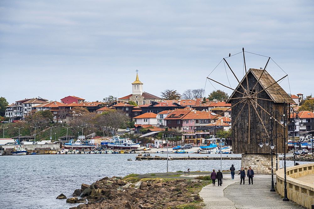 Windmill, Nessebar, UNESCO World Heritage Site, Bulgaria, Europe