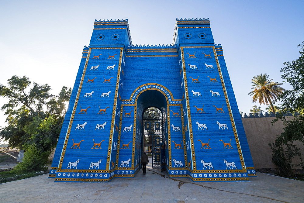 Reconstructed Ishtar Gate, Babylon, Iraq, Middle East