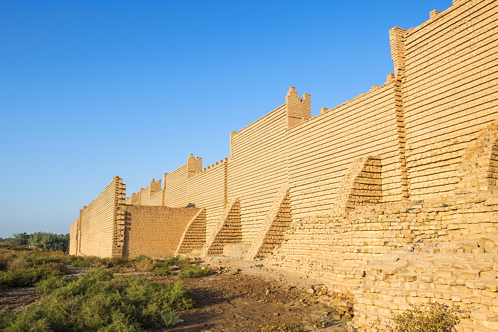 Reconstructed ruins of Babylon, Iraq, Middle East