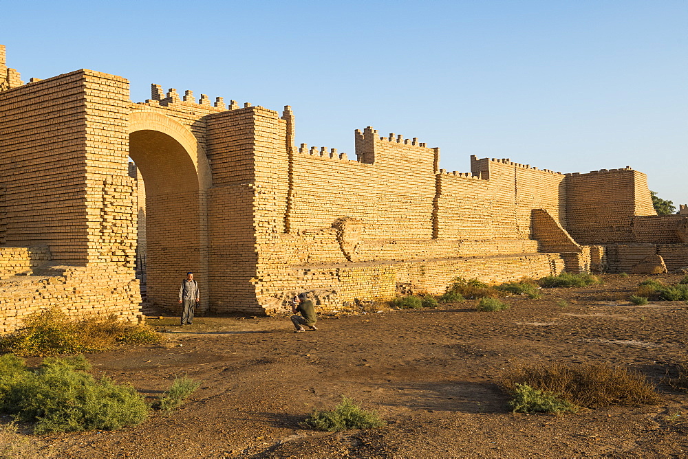 Reconstructed ruins of Babylon, Iraq, Middle East