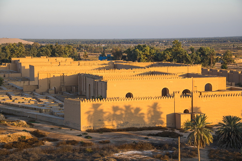 View over the town of Babylon, Iraq, Middle East