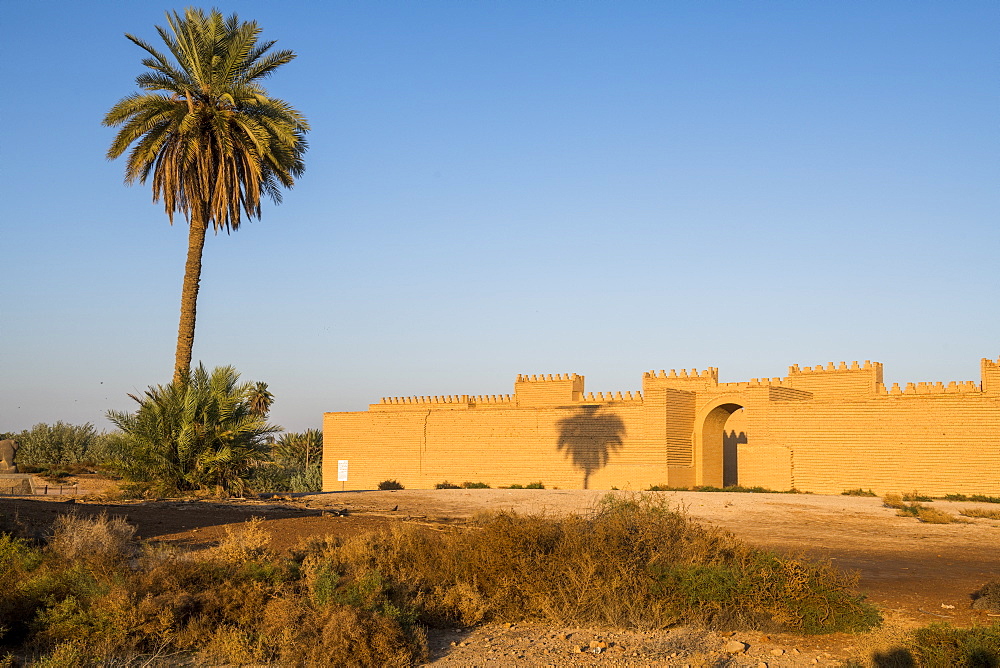 Reconstructed ruins of Babylon, Iraq, Middle East