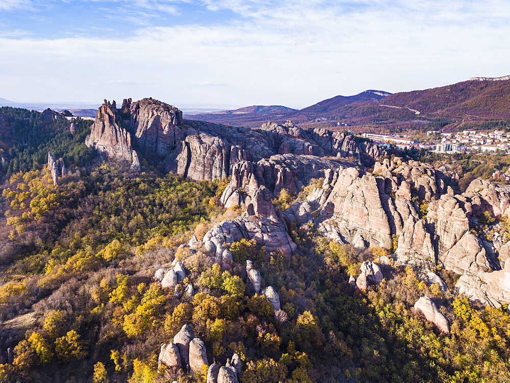 Aerial of Belogradchik fortress, Belogradchik, Bulgaria, Europe