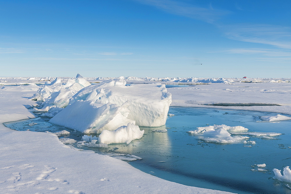 Melting ice at North Pole, Arctic