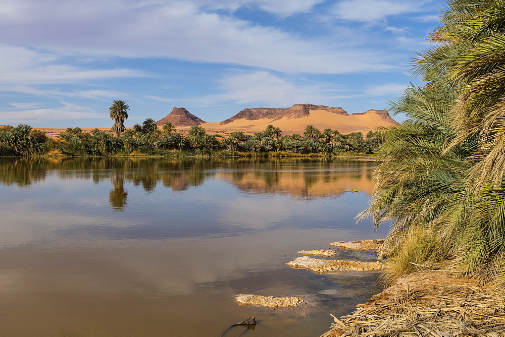 Salt water lake in Northern Chad, Africa