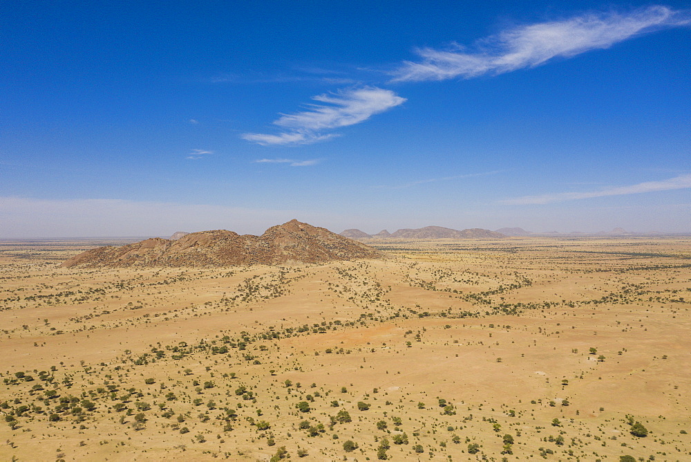 Aerial of the Sahel, Chad, Africa