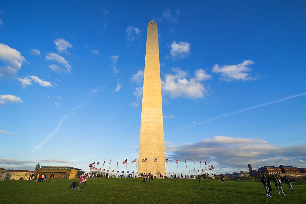 Obelisk of the Washington Monument at the Mall,  Washington, District of Columbia, United States of America, North America