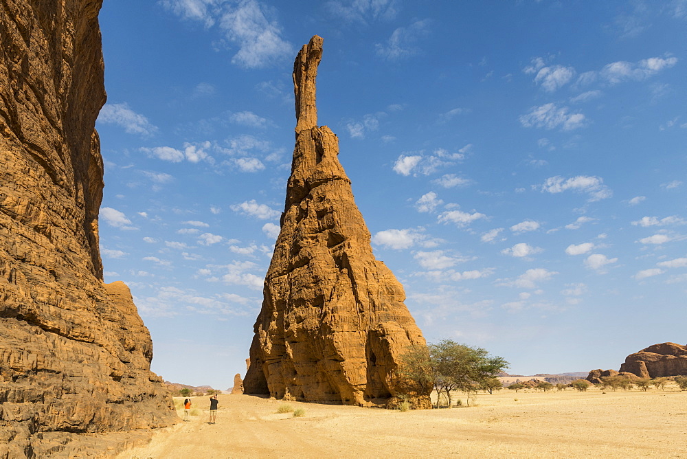 Massive single rock tower, Ennedi Plateau, UNESCO World Heritage Site, Ennedi region, Chad, Africa