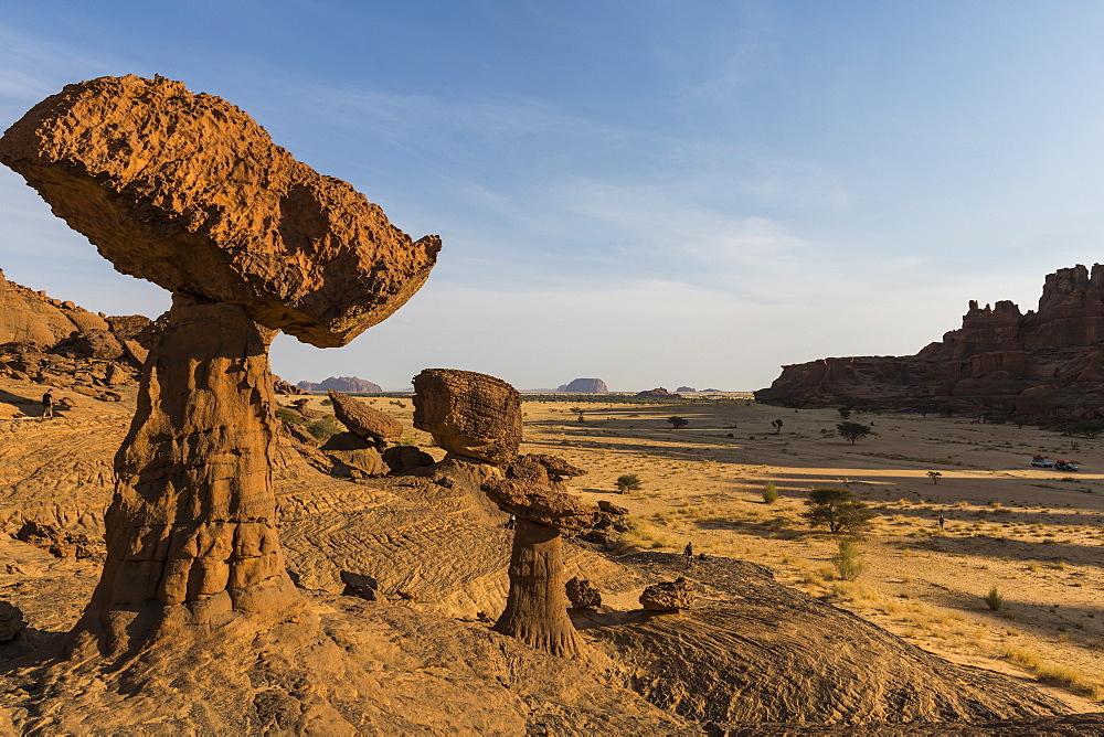 The mushroom rock formations, Ennedi Plateau, UNESCO World Heritage Site, Ennedi region, Chad, Africa