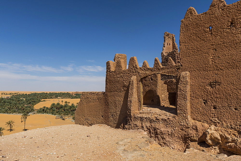 Old ksar, old town in the desert, near Timimoun, western Algeria, North Africa, Africa