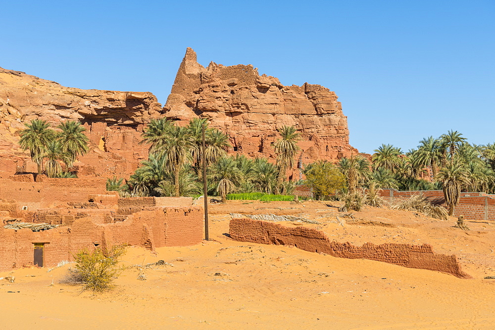 Old ksar, old town in the desert, near Timimoun, western Algeria, North Africa, Africa