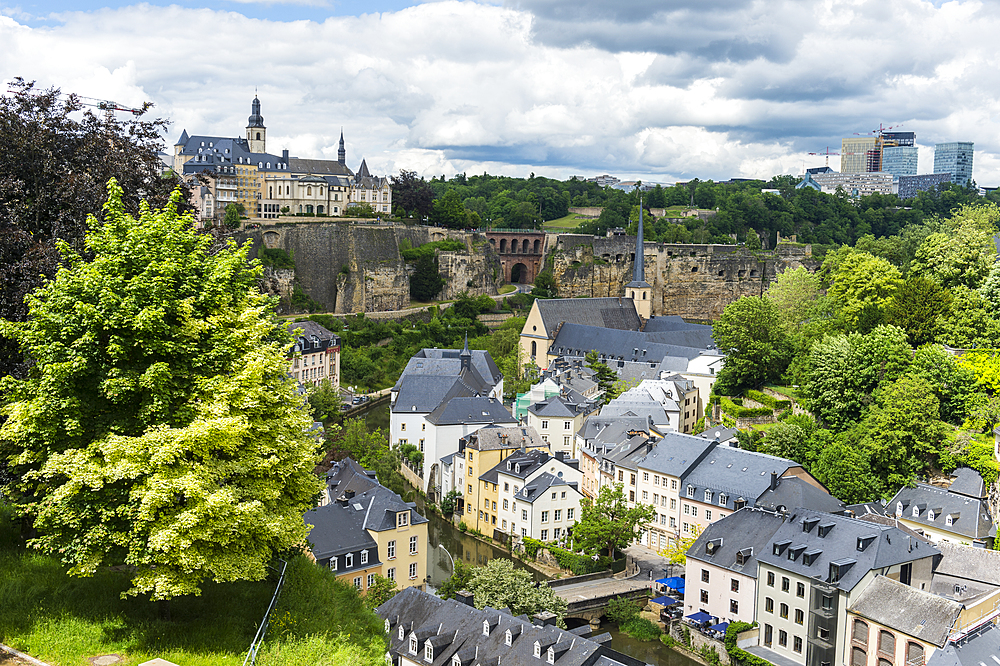 View over the old quarter of Luxembourg, UNESCO World Heritage Site, Luxembourg, Europe