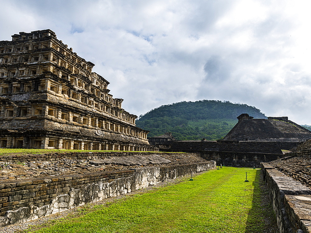 Pyramid of the Niches, Pre-Columbian archaeological site of El Tajin, UNESCO World Heritage Site, Veracruz, Mexico, North America