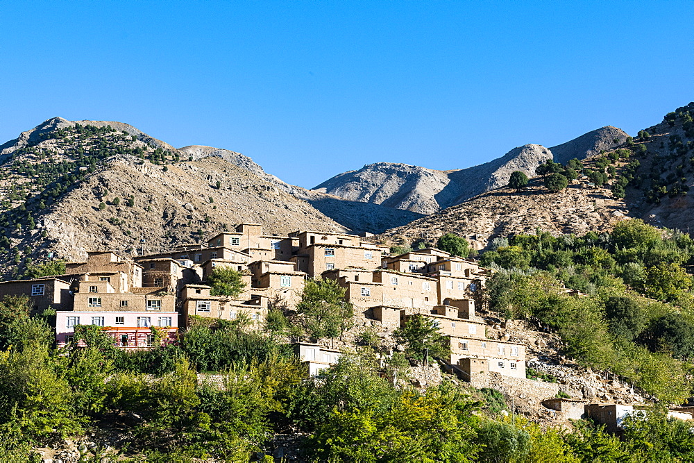 Mountain village in the Panjshir Valley, Afghanistan, Asia