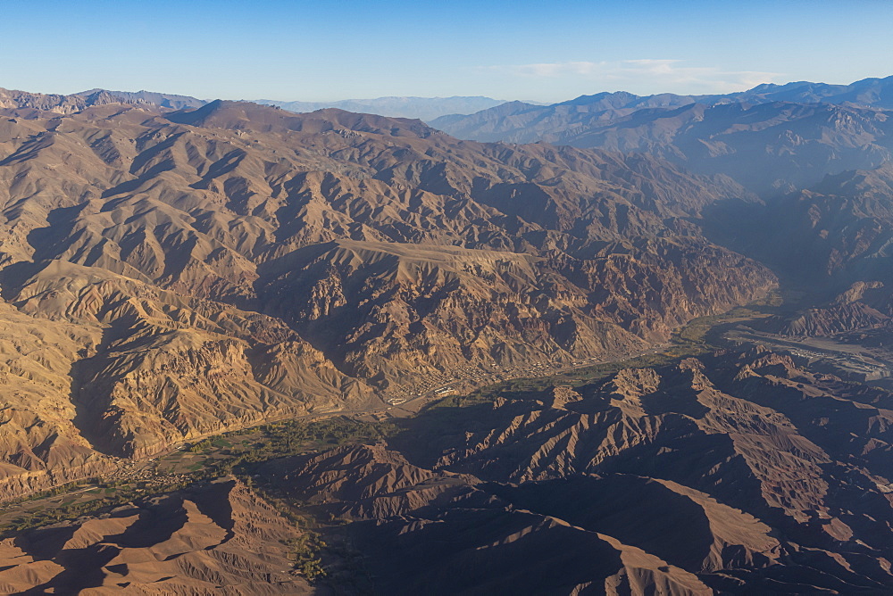 Aerial of Afghanistan around Bamyan, Afghanistan, Asia