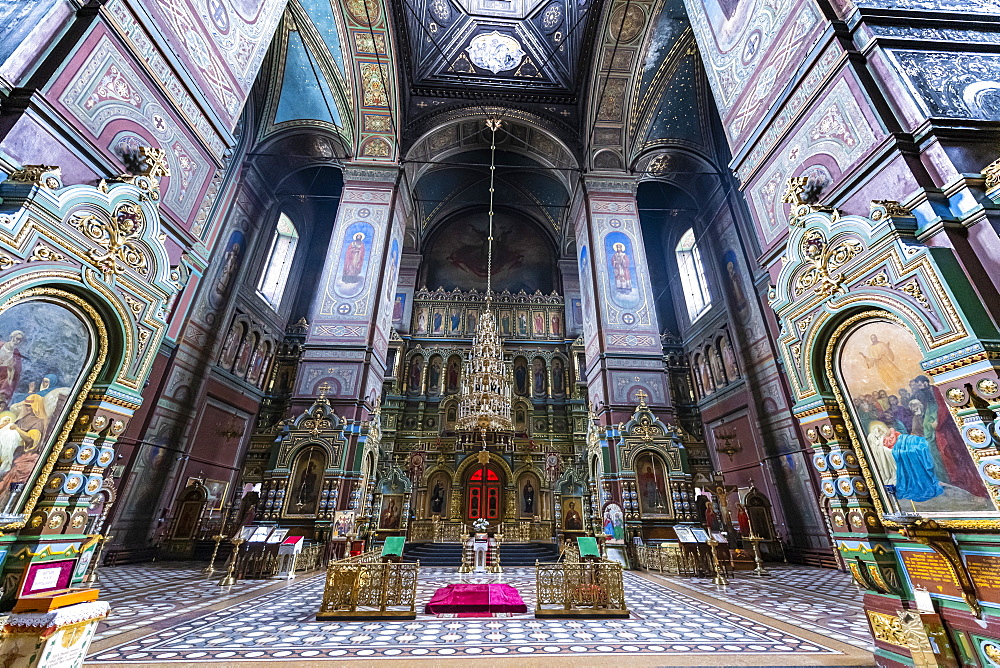 Interior of the Yelets Cathedral, Yelets, Lipetsk Oblast, Russia, Eurasia