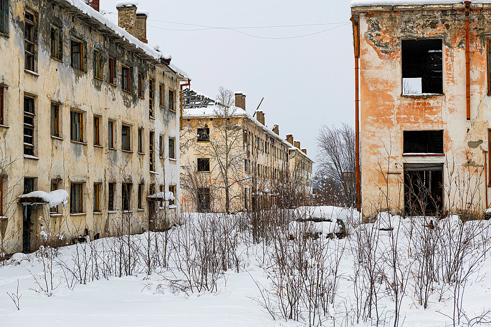 Abandoned mining city of Kadykchan, Road of Bones, Magadan Oblast, Russia, Eurasia