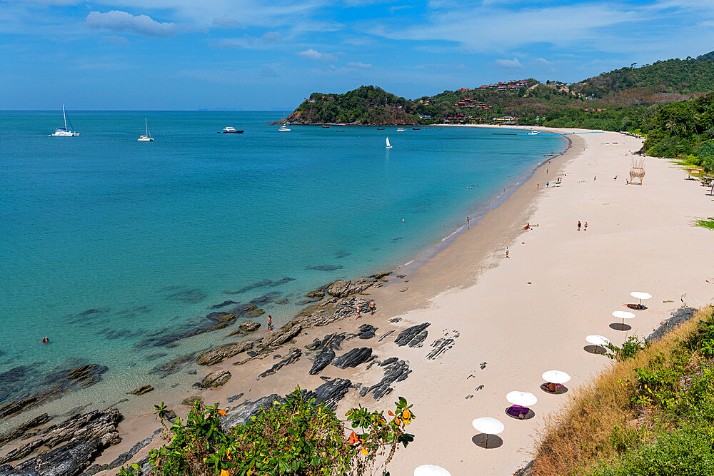 View over Bamboo Beach, Koh Lanta, Thailand, Southeast Asia, Asia