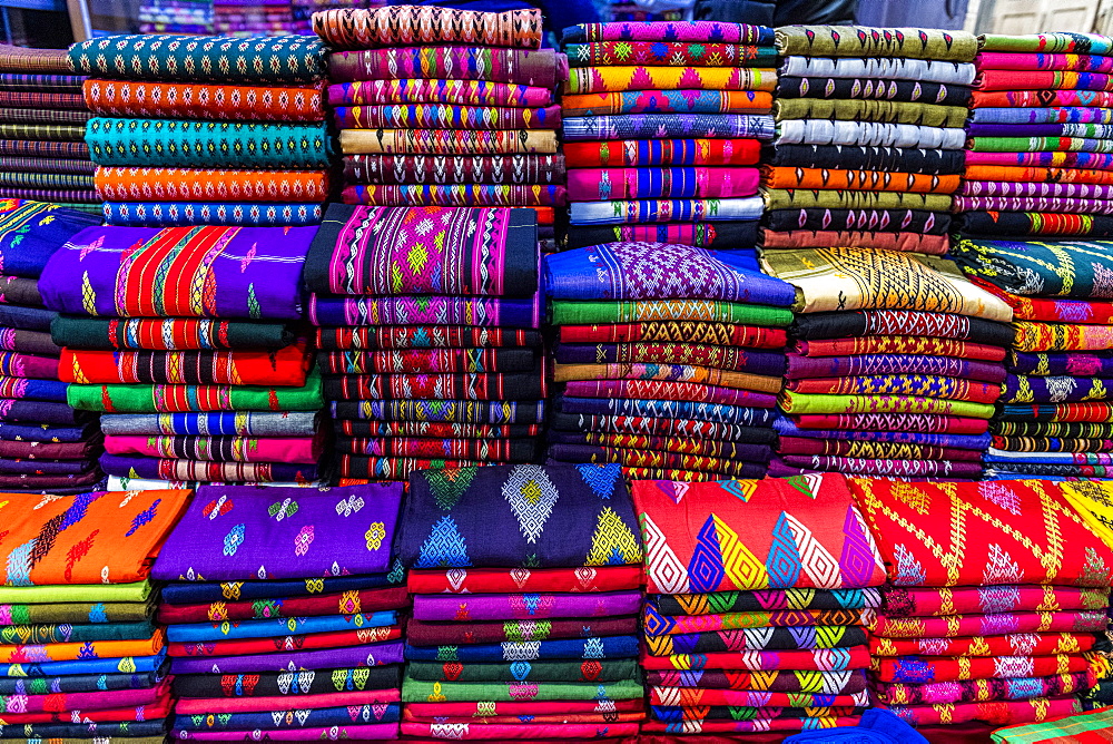 Colourful clothes, Myitkyina, Kachin state, Myanmar (Burma), Asia