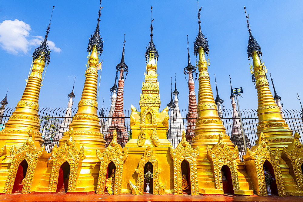 Kakku's Pagoda with its 2500 stupas, Kakku, Shan state, Myanmar (Burma), Asia