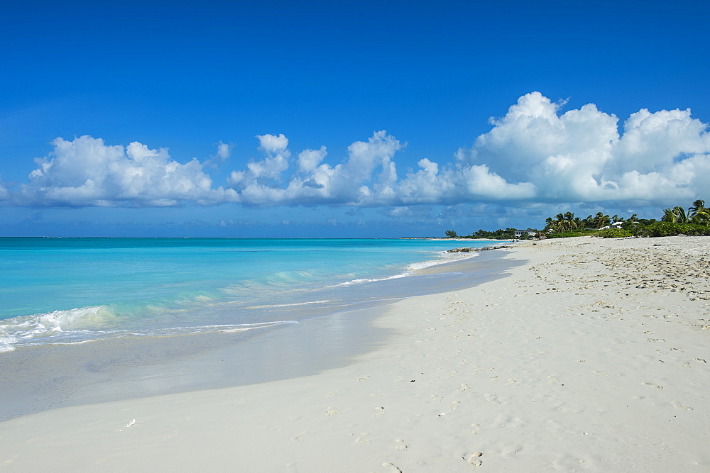 World famous white sand on Grace Bay beach, Providenciales, Turks and Caicos, Caribbean, Central America