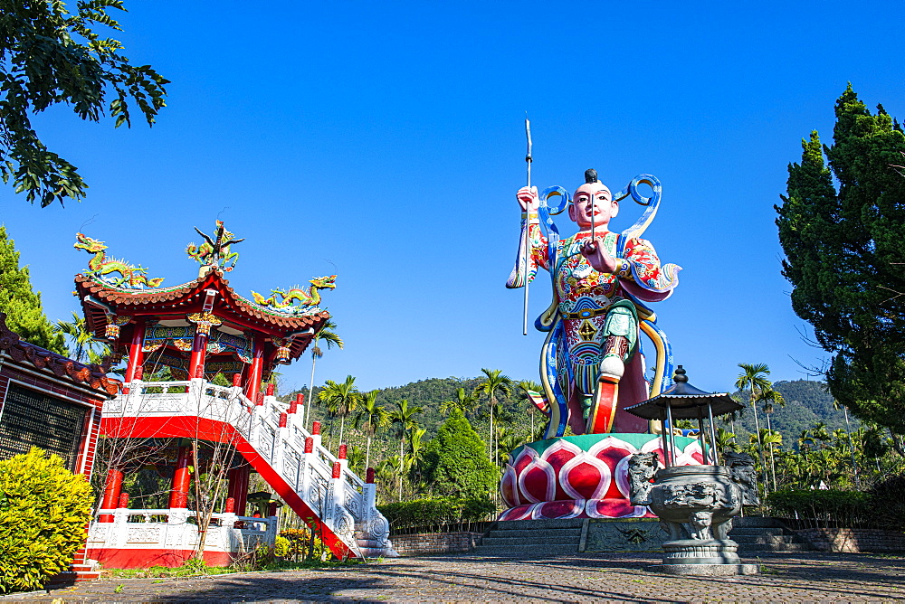 Huge statue at a Buddhist temple, Sun Moon Lake, National Scenic Area, Nantou county, Taiwan, Asia