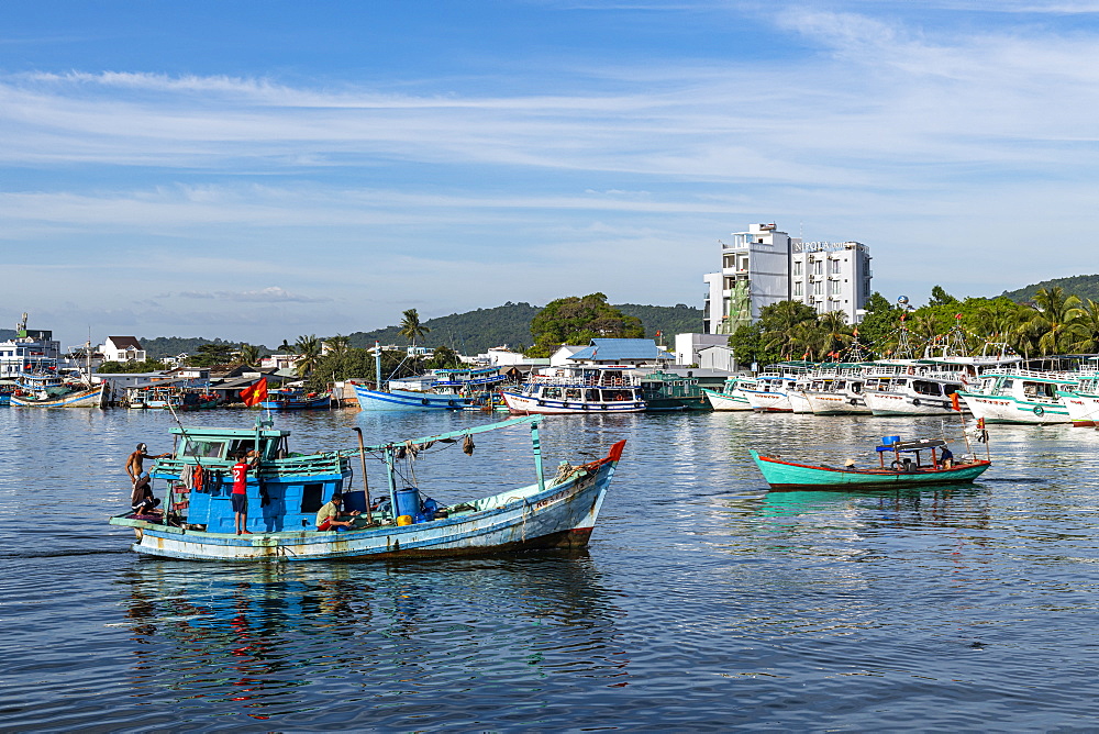 Fishing boat in the Duong Dong Fishing Harbour, island of Phu Quoc, Vietnam, Indochina, Southeast Asia, Asia