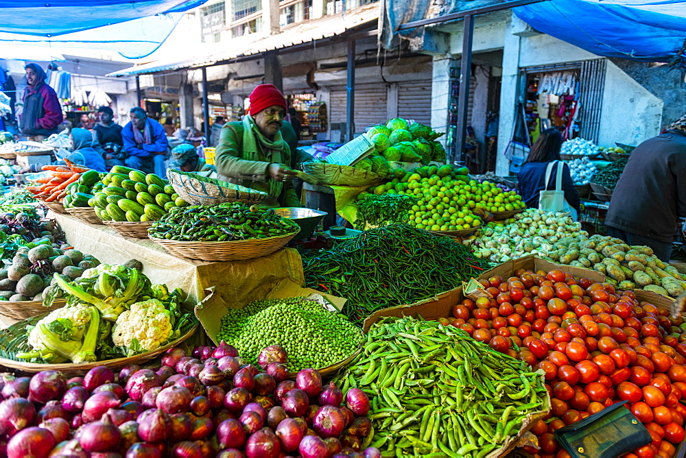 Vegetable market, Kohima, Nagaland, India, Asia