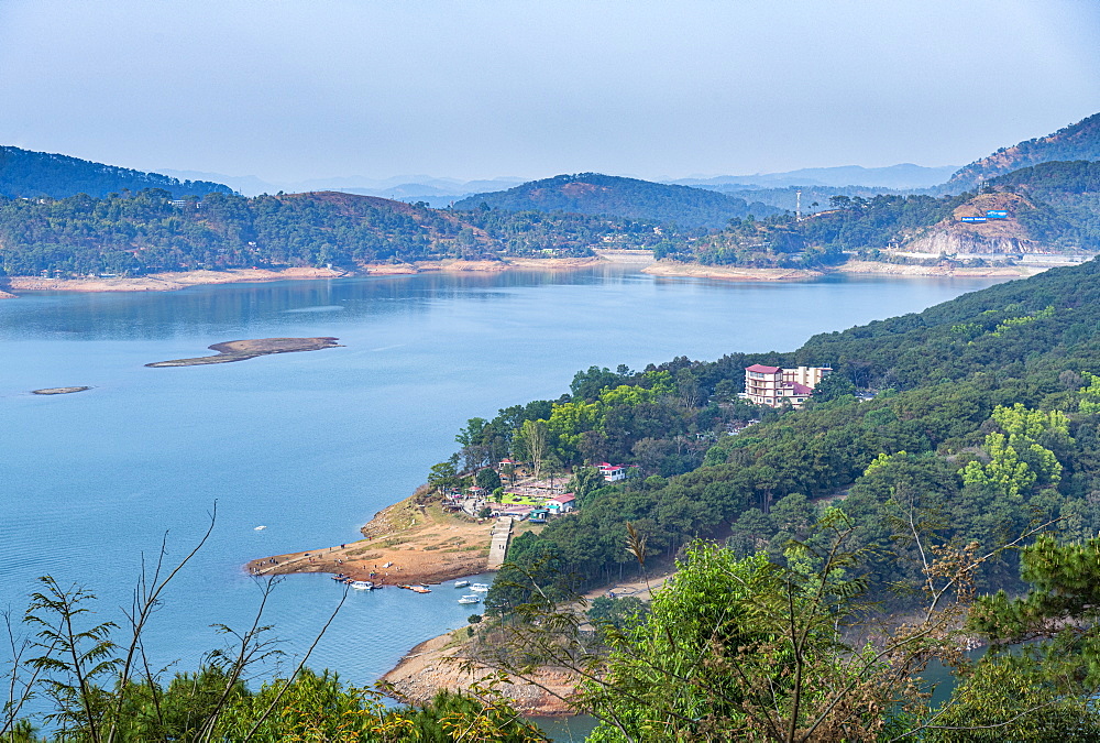 View over Umiam Lake, Meghalaya, India, Asia