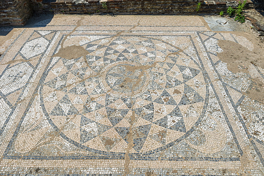 Mosaic in the Archaeological Park of Dion, Mount Olympus, Greece, Europe