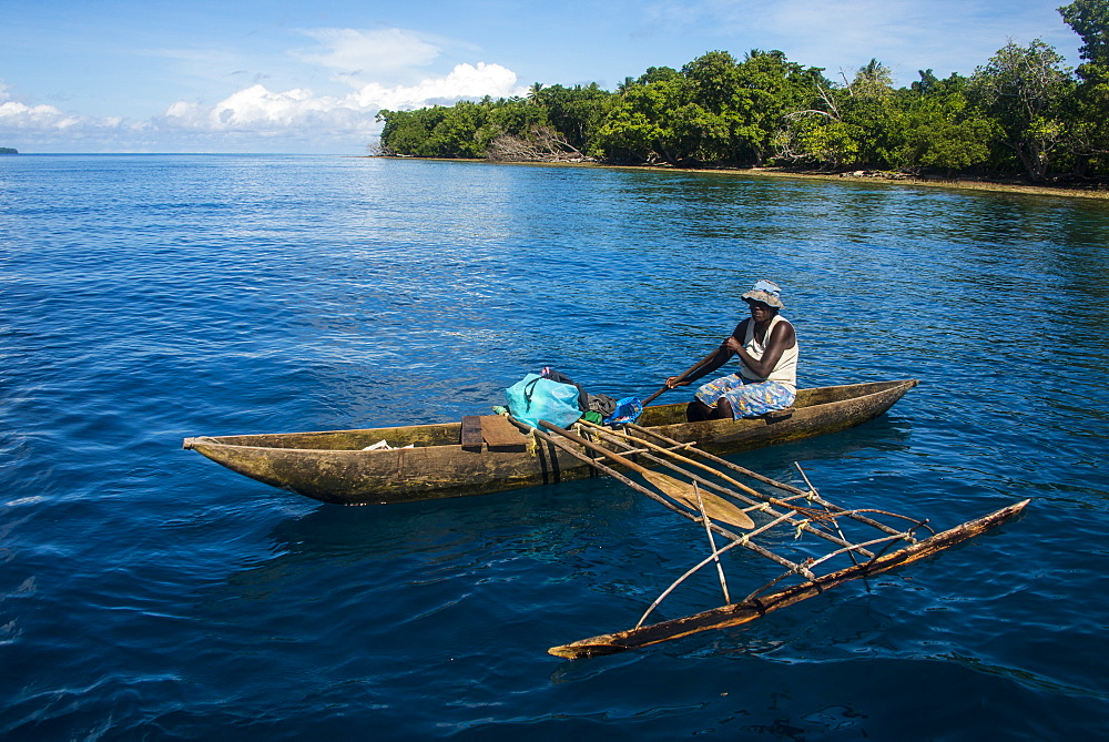 Fisherman in the outer islands, Buka, Bougainville, Papua New Guinea, Pacific