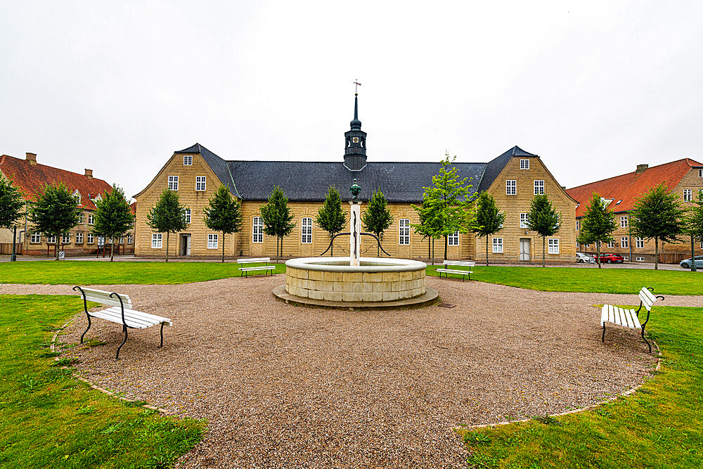 The Moravian Church, UNESCO World Heritage Site, Christiansfeld, Southern Jutland, Denmark, Scandinavia, Europe