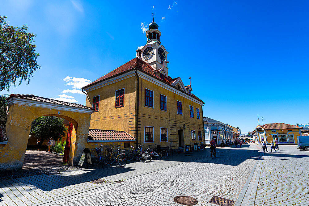 Old Town Hall in Old Rauma, UNESCO World Heritage Site, Finland, Europe