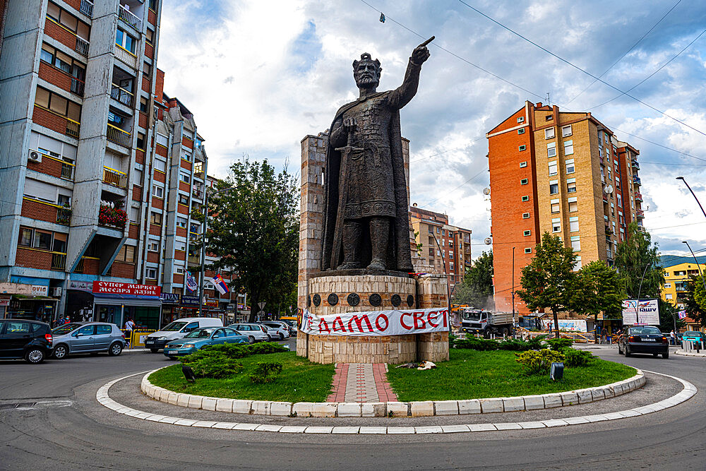 Monument to the Holy Great Martyr King Lazarus, Serbian enclave, Mitrovica, Kosovo, Europe