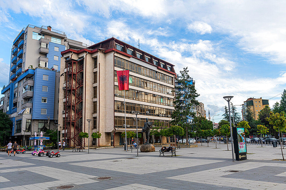 Albanian side of the separated town of Mitrovica, Kosovo, Europe