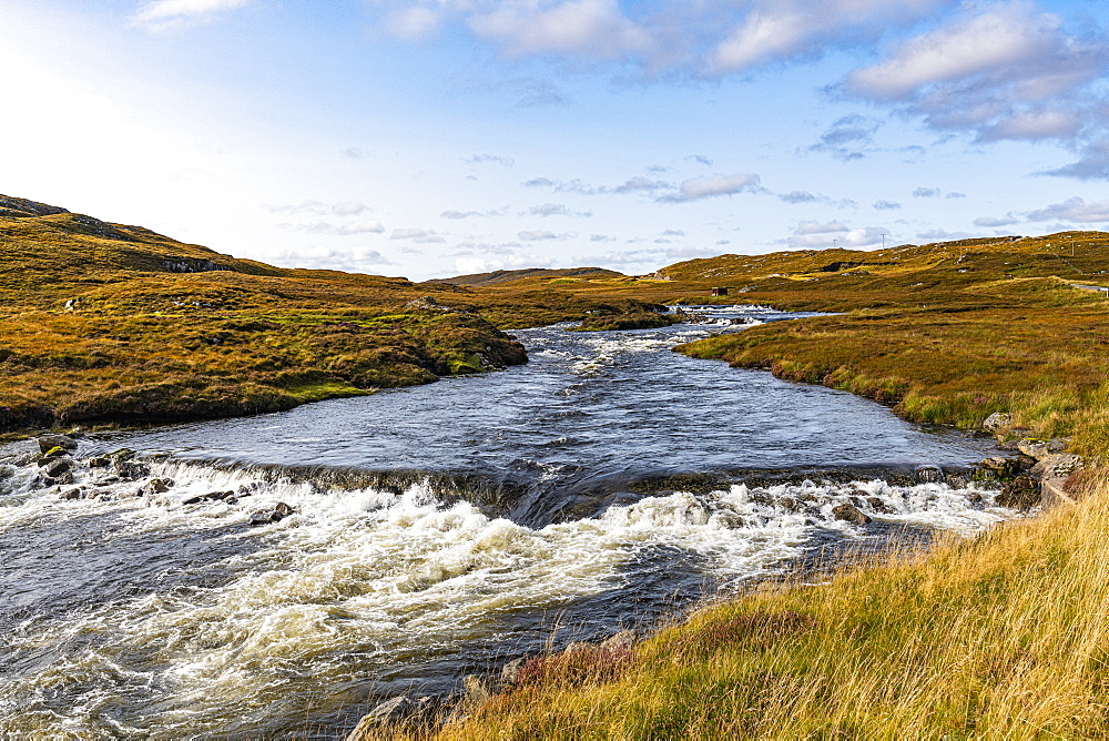 River in the heart of the Isle of Lewis, Outer Hebrides, Scotland, United Kingdom, Europe