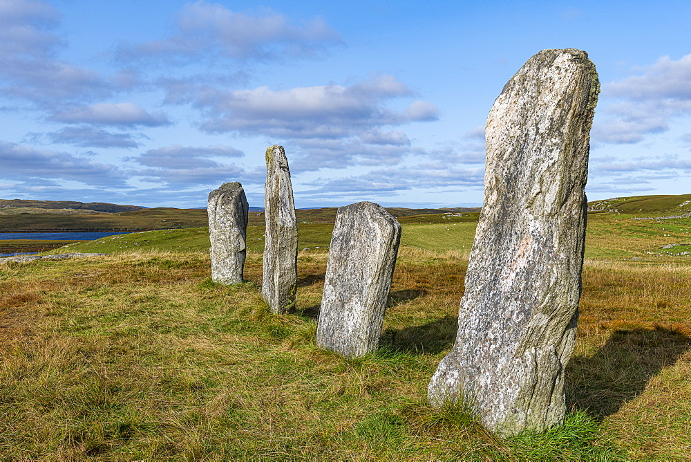 Callanish Stones, standing stones from the Neolithic era, Isle of Lewis, Outer Hebrides, Scotland, United Kingdom, Europe