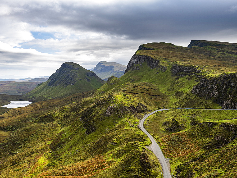 Mountain scenery, Quiraing landslip, Isle of Skye, Inner Hebrides, Scotland, United Kingdom, Europe