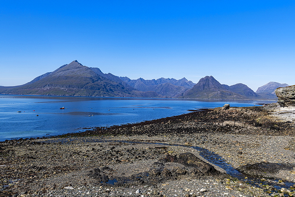 View from Elgol on the Black Cuillin ridge, Isle of Skye, Inner Hebrides, Scotland, United Kingdom, Europe