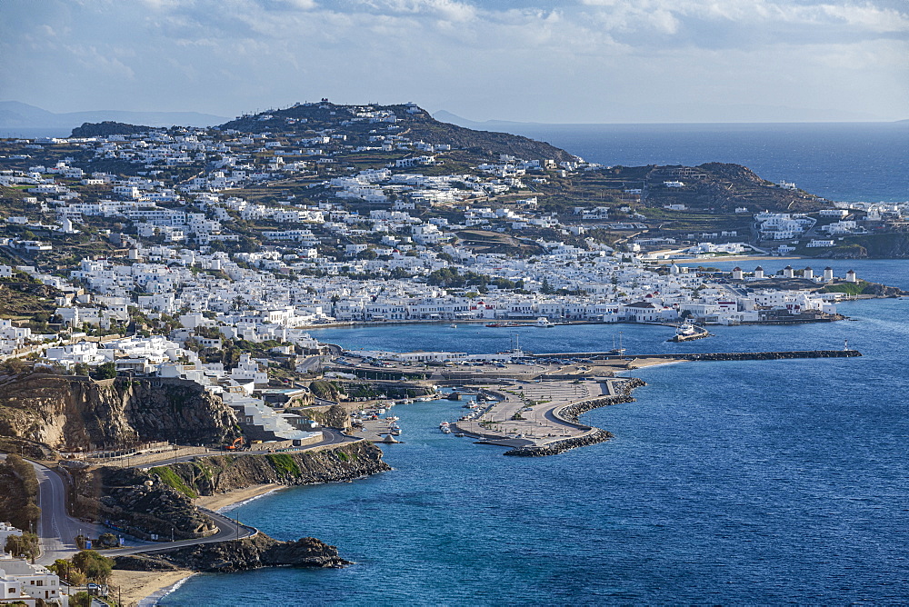 View over Mykonos, Cyclades, Greek Islands, Greece, Europe