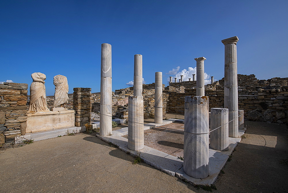 Delos, UNESCO World Heritage Site, near Mykonos, Cyclades, Greek Islands, Greece, Europe