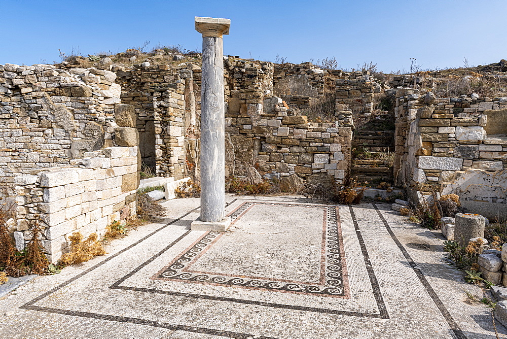 Delos, UNESCO World Heritage Site, near Mykonos, Cyclades, Greek Islands, Greece, Europe