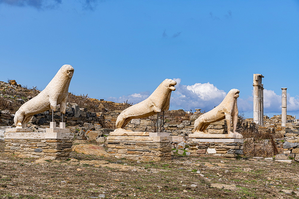 Delos, UNESCO World Heritage Site, near Mykonos, Cyclades, Greek Islands, Greece, Europe