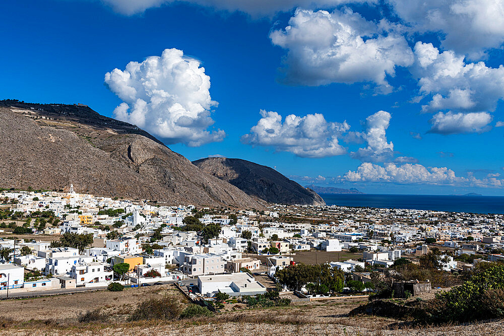 View over Emporio, Santorini, Cyclades, Greek Islands, Greece, Europe