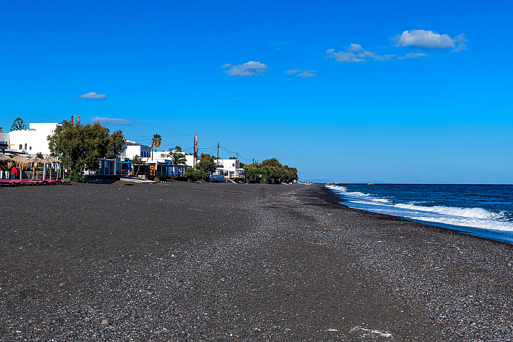 Kamari beach , Kamari, Santorini, Cyclades, Greek Islands, Greece, Europe