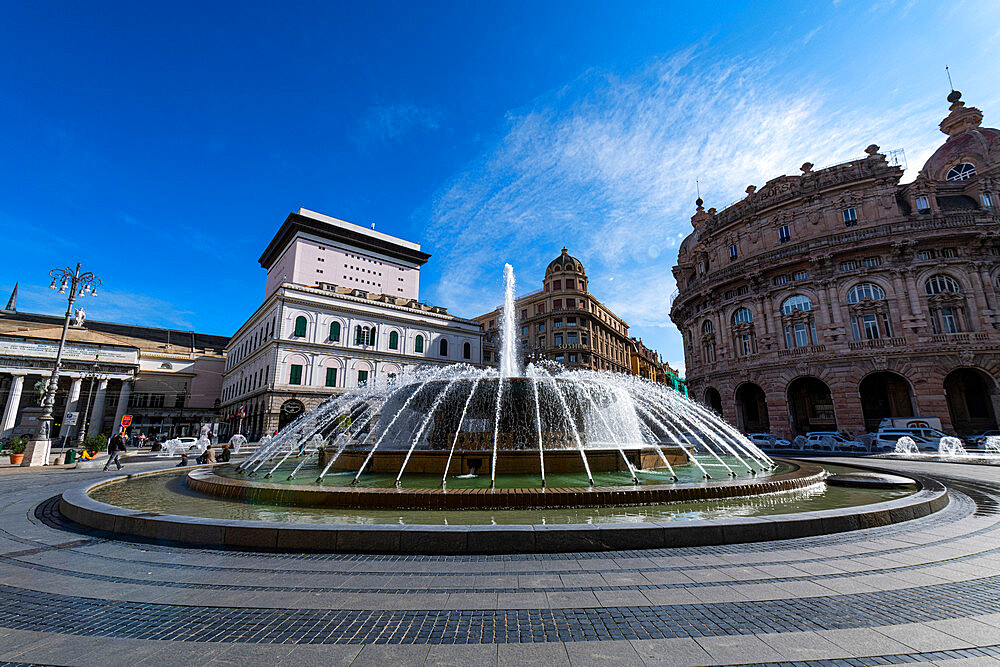 Piazza De Ferrari, Genoa, Liguria, Italy, Europe